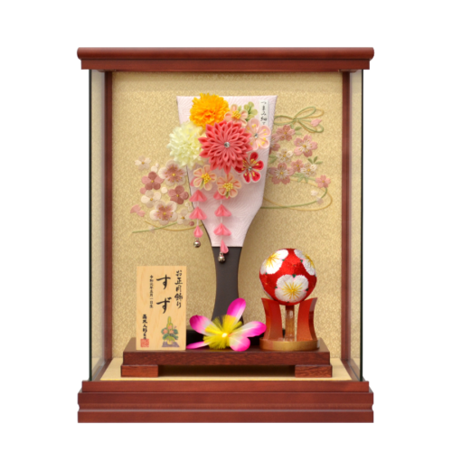 姫羽子板ｹｰｽ　髪飾り〜丸菊ピンク〜